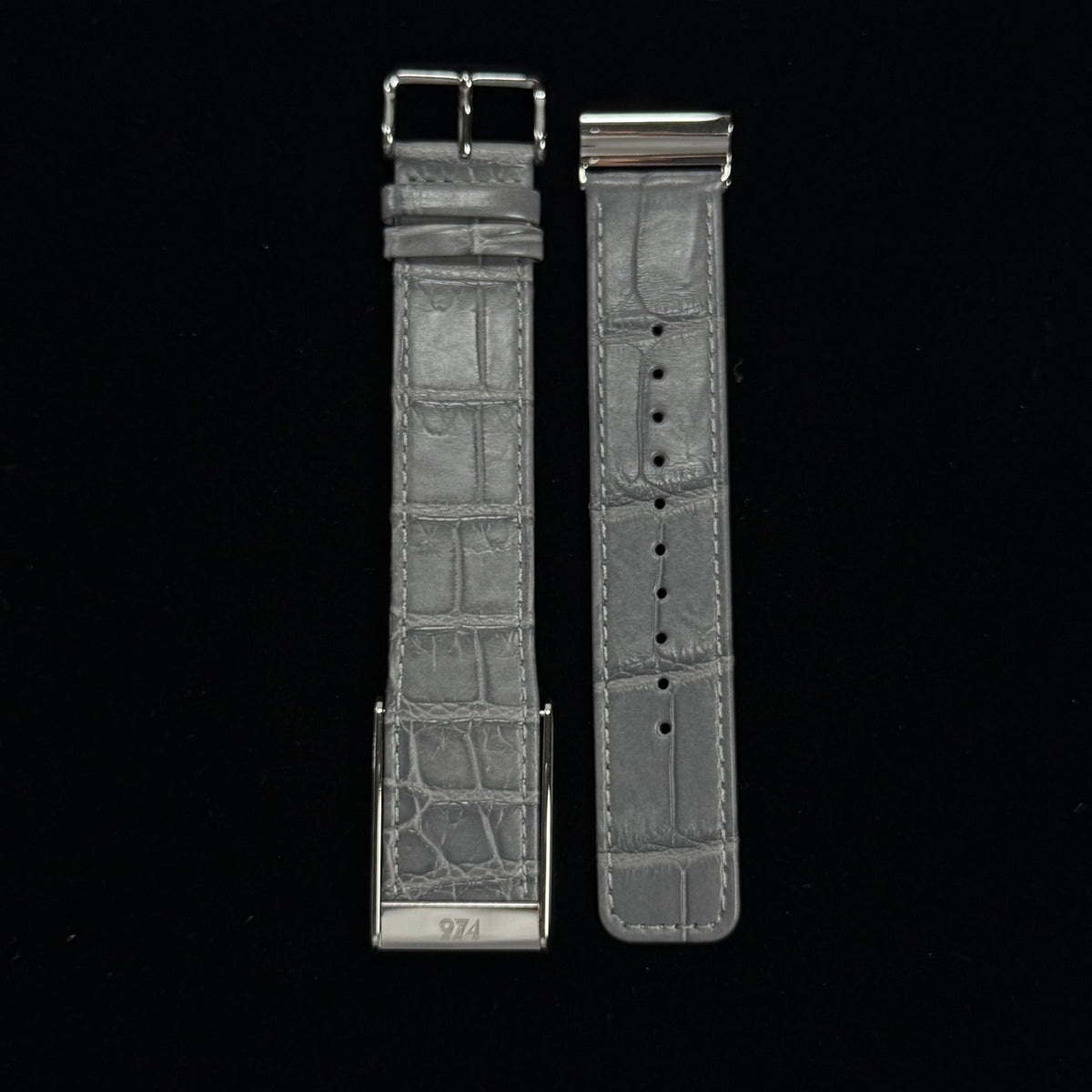 Grey Genuine Crocodile leather whoop 5 band
