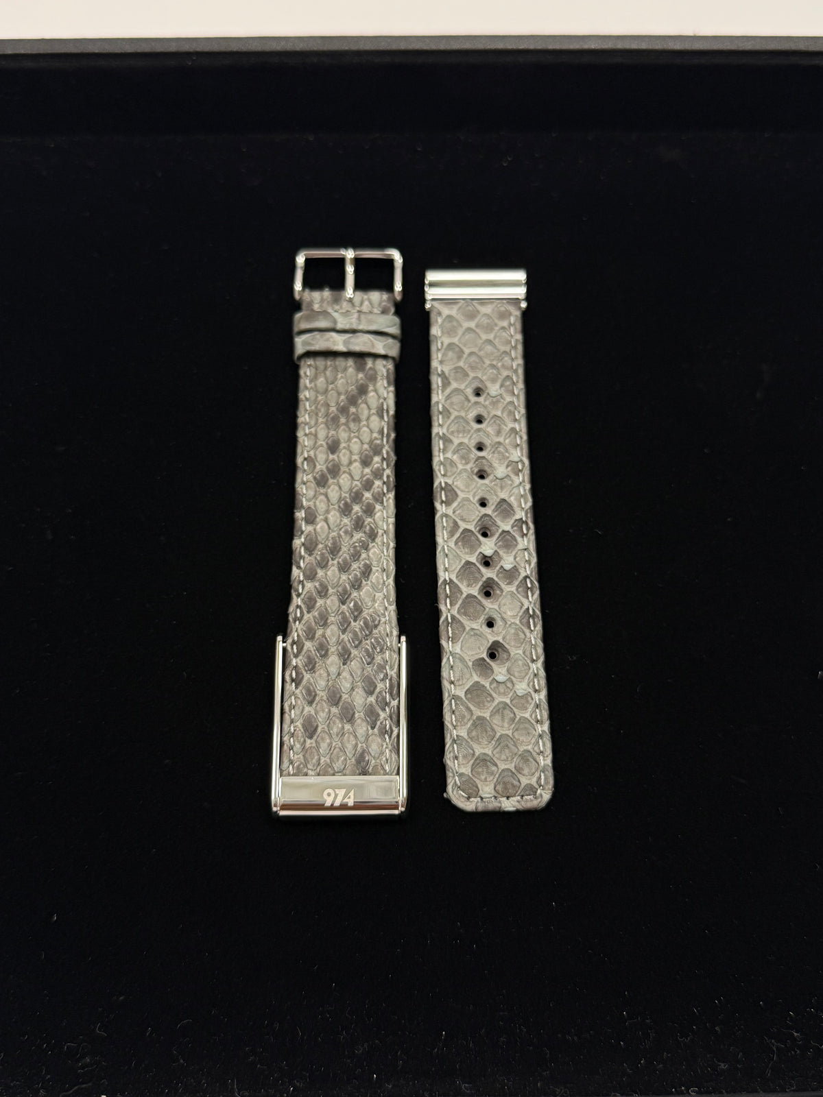 Dark Grey python leather whoop 5 band