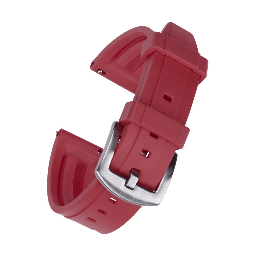 Red silicone strap
