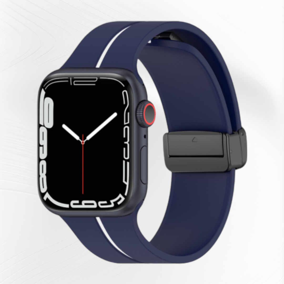 Magnetic silicone band with stripe