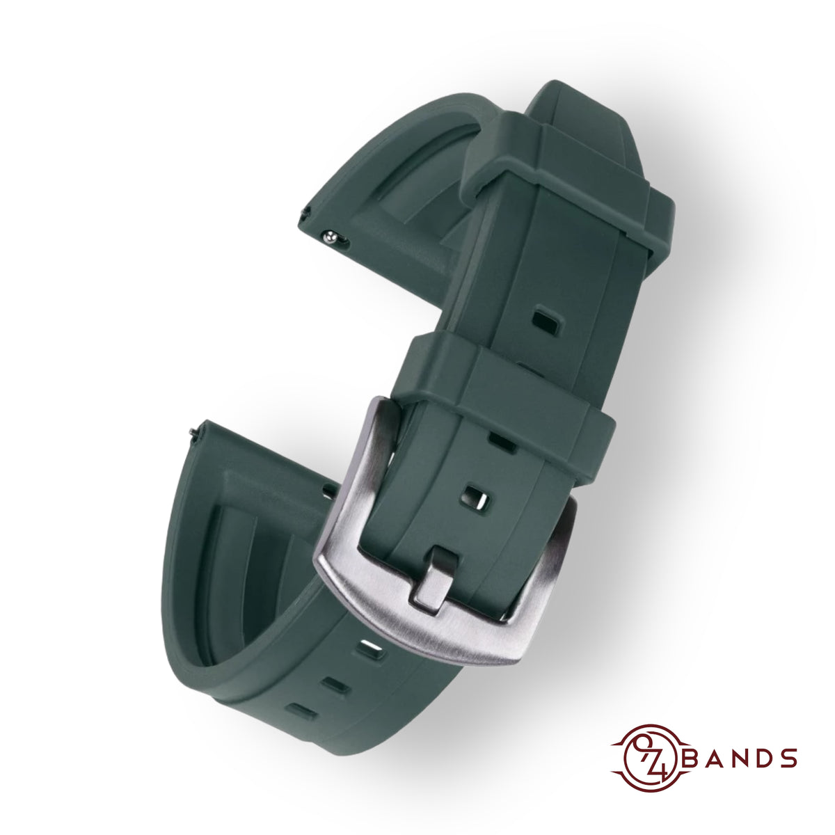 Green silicone strap