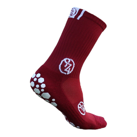 Maroon Grip Socks - Pair