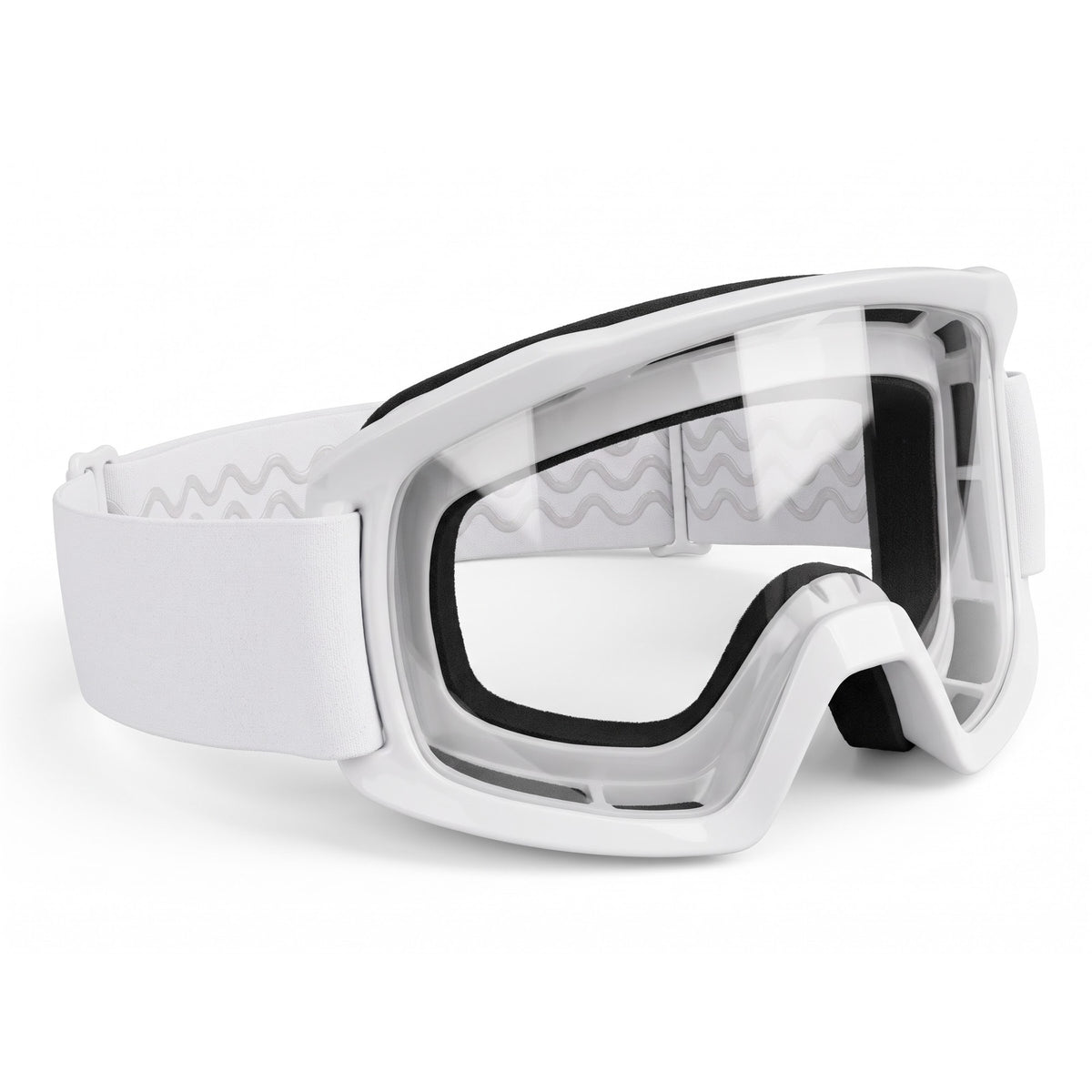 MX Clear Goggles – White, side