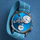 Elastic Loop Light Blue and White