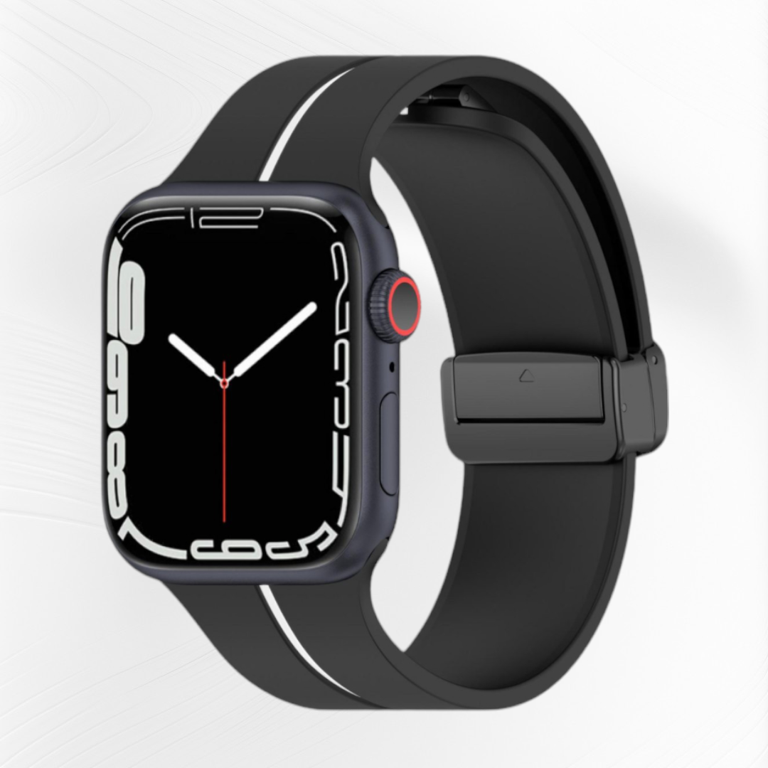 Magnetic silicone band with stripe