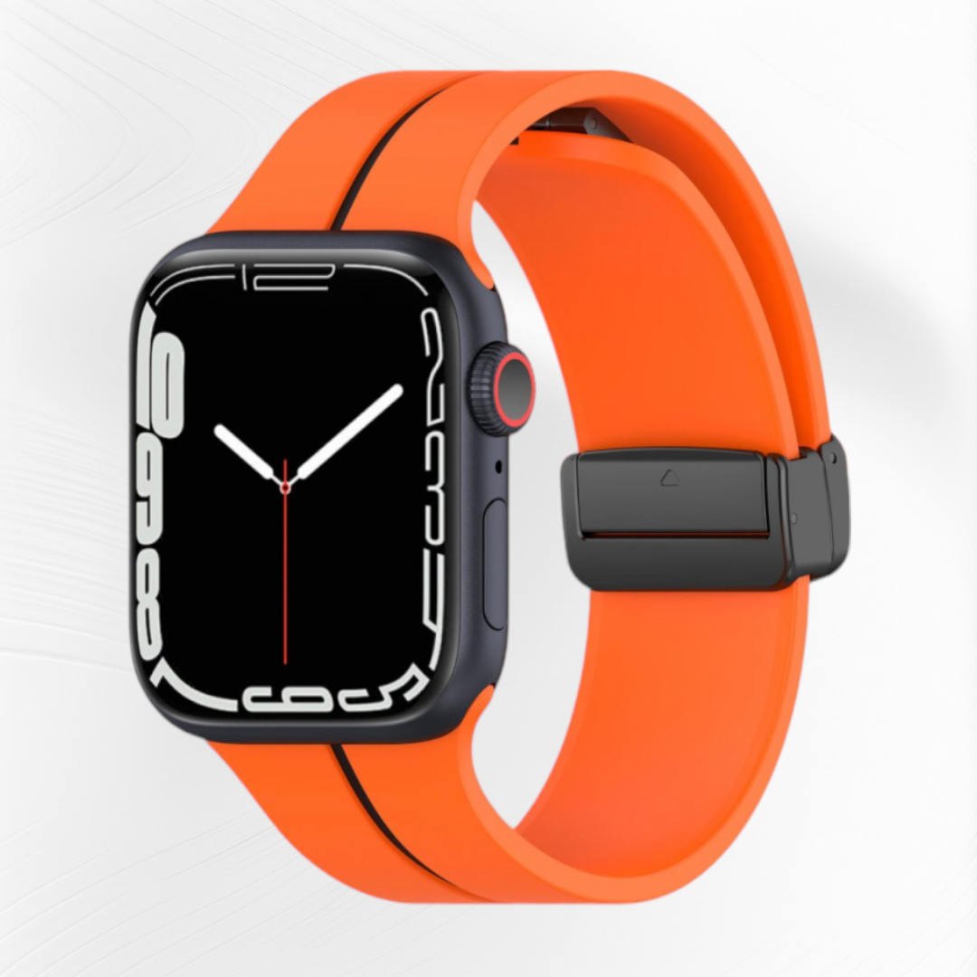 Magnetic silicone band with stripe