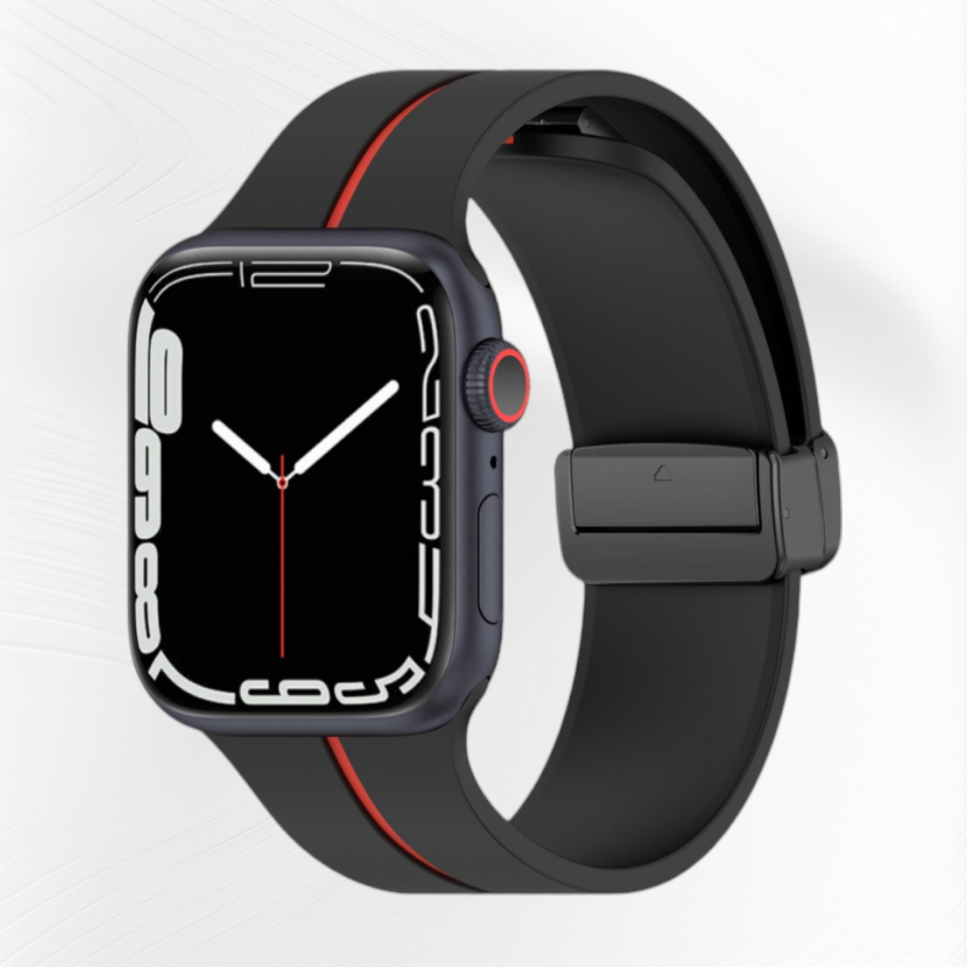 Magnetic silicone band with stripe